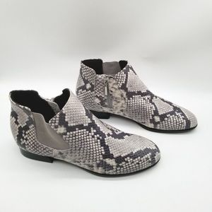 Munro Gray Snake Pattern Ankle Booties